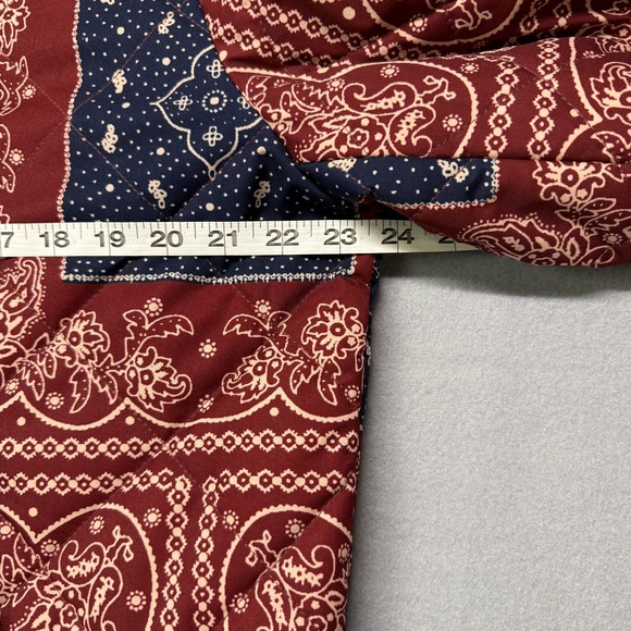 Y2K Levi Strauss & Co Mens Quilted Bomber Jacket Bandana Print L Statement Piece - Picture 4 of 9